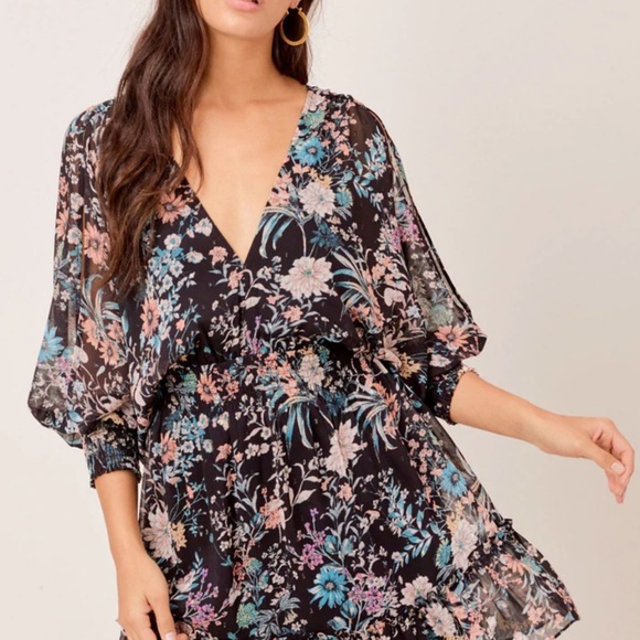 Boho Split Sleeve Mini Dress - NWT - Picture 4 of 5